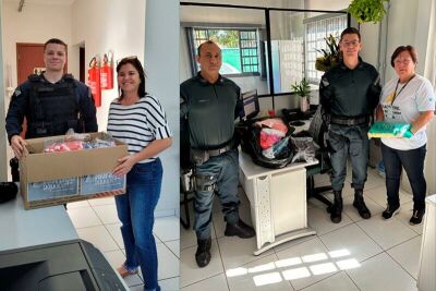 Imagem da notícia Polícia Militar entrega doações de roupas de frio e cobertores em Chapadão do Sul, Costa Rica e Paraíso das Águas